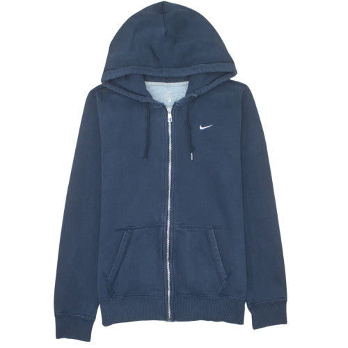 Nike Men's Blue Full Zip Hoodie Size M Cotton Fleece Sweatshirt