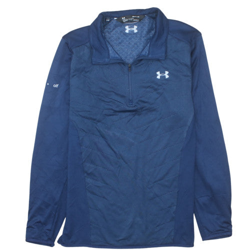 Under Armour Mens Blue 1/4 Zip Pullover Sweatshirt Size S