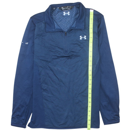 Under Armour Mens Blue 1/4 Zip Pullover Sweatshirt Size S