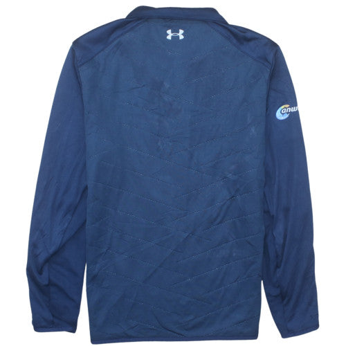 Under Armour Mens Blue 1/4 Zip Pullover Sweatshirt Size S