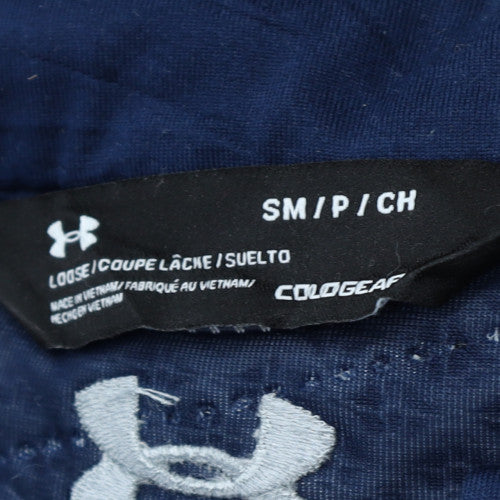 Under Armour Mens Blue 1/4 Zip Pullover Sweatshirt Size S
