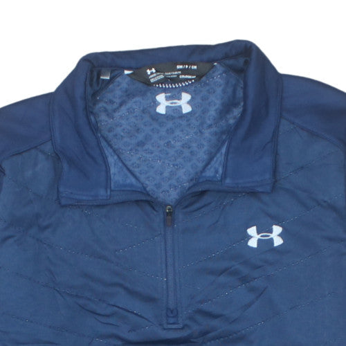 Under Armour Mens Blue 1/4 Zip Pullover Sweatshirt Size S