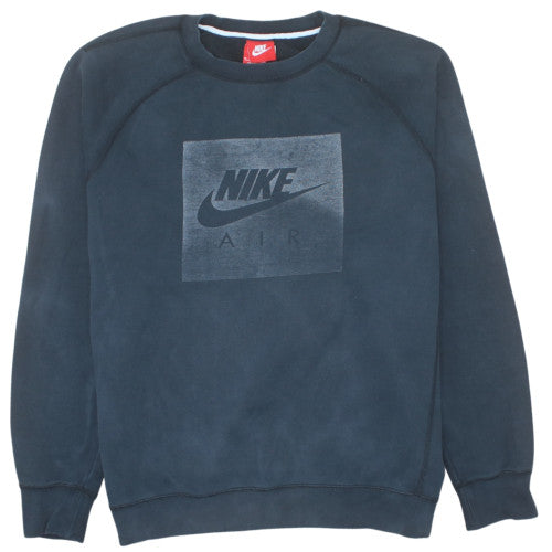 Nike Men Blue Air Logo Pullover Sweatshirt Size M