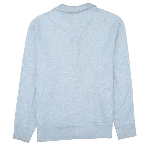 Ralph Lauren Men’s Grey Full Zip Cotton Jumper L Classic Knit