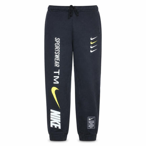 Nike Men's Black Jogger Sweatpants S Regular Fit Fleece Logo