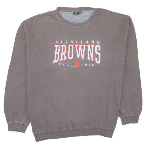Team Apparel Mens Brown XL Pullover Crew Neck NFL Sweatshirt