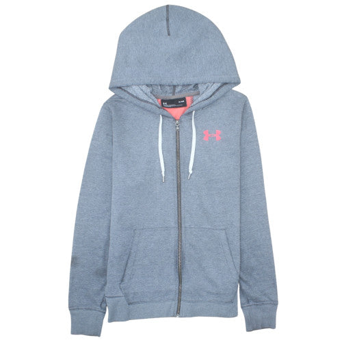 Under Armour Womens Grey Full Zip Hoodie Medium Loose Fit