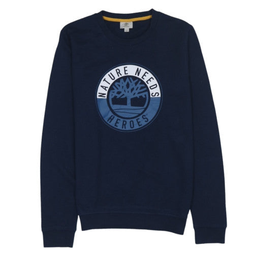 Timberland Boys Navy Blue Crew Neck Graphic Print Sweatshirt 16/17 Years M