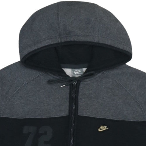 Nike Mens Grey Striped Full Zip Hoodie Size L Sportswear