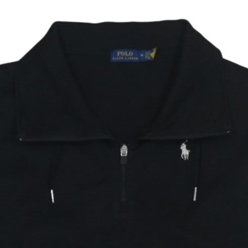 Ralph Lauren Men's Black 1/2 Zip Collared Sweatshirt Size M
