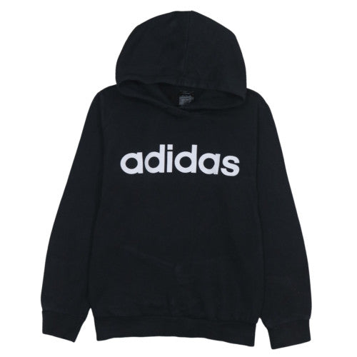 Adidas Women Black Pullover Hoodie Size L Hooded Sweatshirt