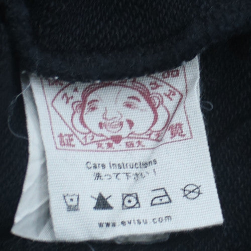 Evisu Men's Blue XL Pullover Sweatshirt Crew Neck Logo Graphic Print