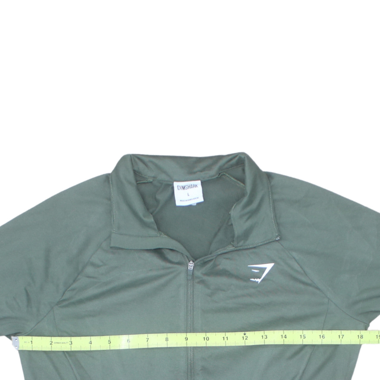 Gymshark Women Green Full Zip Hoodie Jacket Size L Polyester Elastane