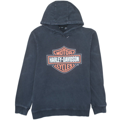 Harley-Davidson Men's Black 2XL Pullover Hoodie Relax Fit Cotton