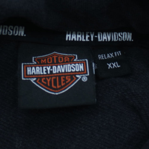 Harley-Davidson Men's Black 2XL Pullover Hoodie Relax Fit Cotton