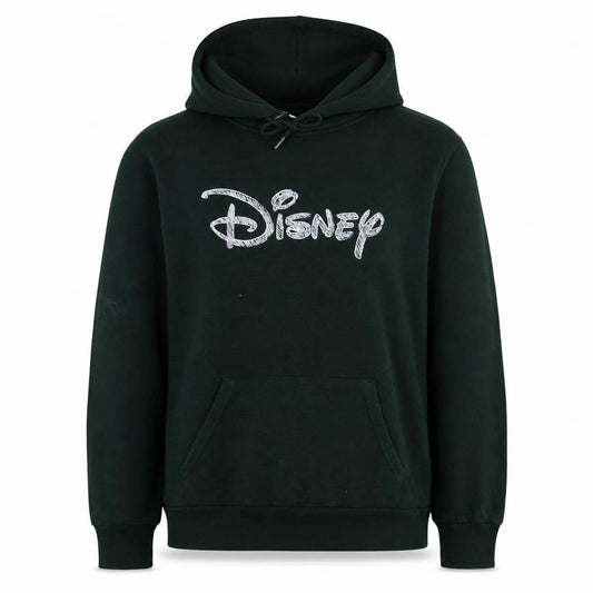 Front view of Disney women’s black hoodie, size M, 12/14 pullover primark cares