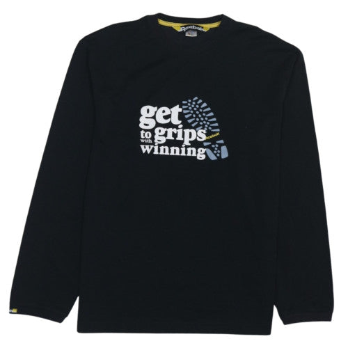 Reebok Men's Black Graphic Print Long Sleeve Pullover Sweatshirt Size L