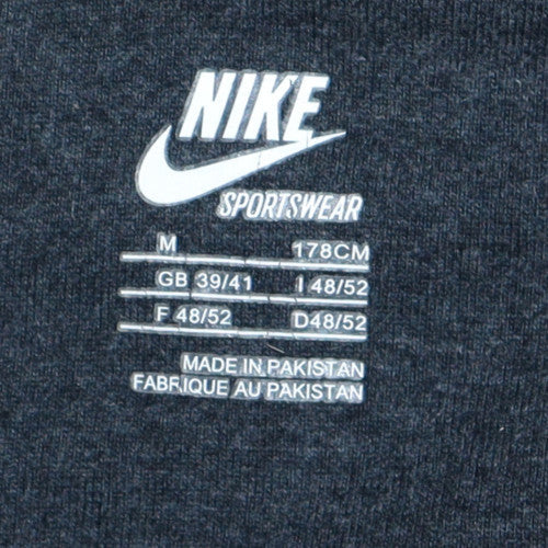Nike Men Black Full Zip Fleece Hoodie M Regular Fit Sportswear