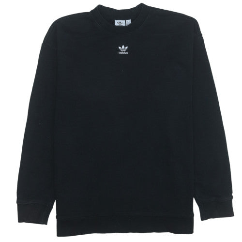 Adidas Womens Black Size 16 Crew Neck Pullover Sweatshirt