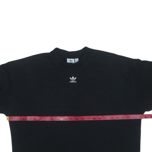 Adidas Womens Black Size 16 Crew Neck Pullover Sweatshirt