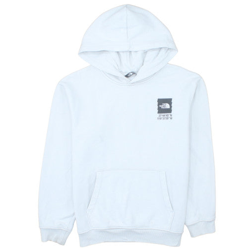 The North Face Boys White XL Pullover Hoodie Cotton Blend Graphic Print