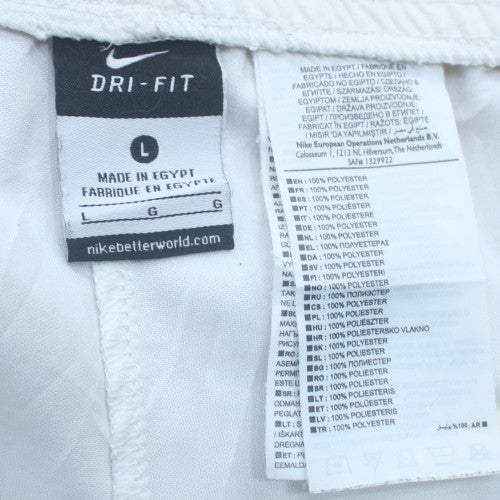 Nike Men's White Dri-FIT Football Shorts Size L Athletic Quick Dry