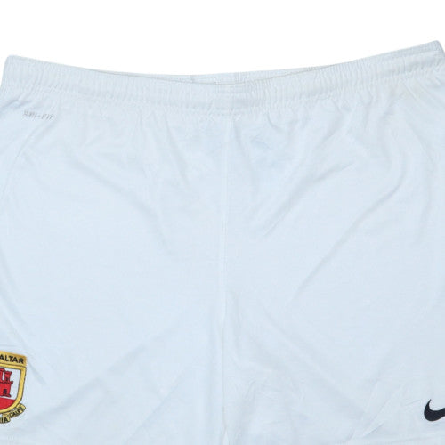 Nike Men's White Dri-FIT Football Shorts Size L Athletic Quick Dry