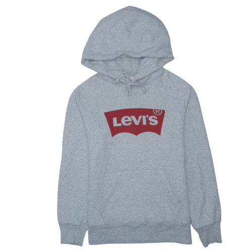 Levi's Mens Grey Pullover Hoodie XS Logo Fleece Sweatshirt