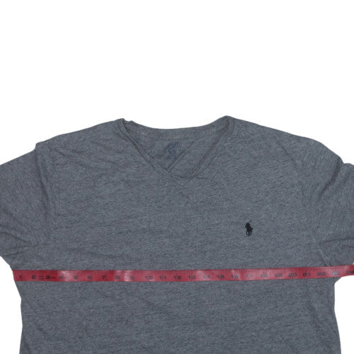 Polo Ralph Lauren Men's Grey Cotton V-Neck T-Shirt XL