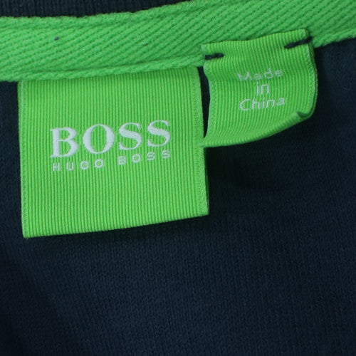 Hugo Boss Men's Navy Henley Sweatshirt XL Cotton Classic Style