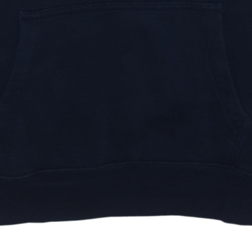 GAP Womens Navy Blue Pullover Hoodie M Cotton Blend Logo Casual