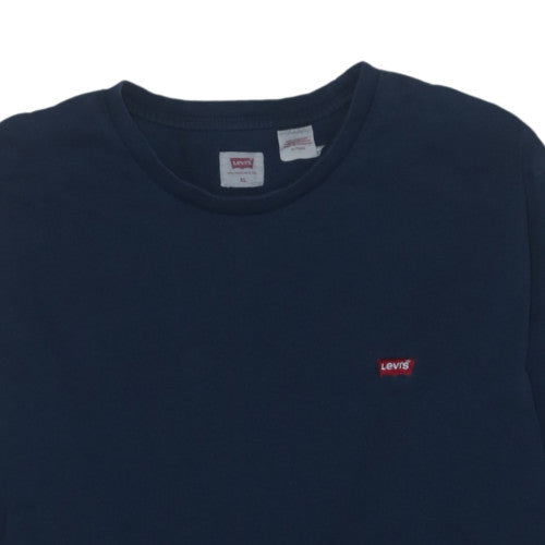 Levi's Men's Blue Long Sleeve Cotton Crew Neck T-Shirt XL
