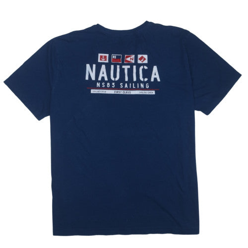 Nautica Men's Navy Blue XXL Crew Neck Nautical Graphic Cotton T-Shirt