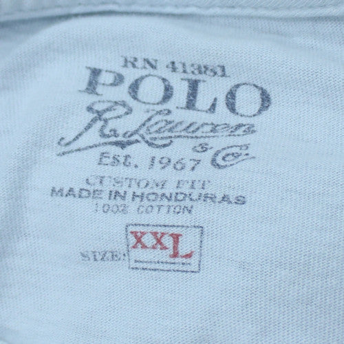 Ralph Lauren Men's Blue 2XL Classic Crew Neck Cotton T-Shirt