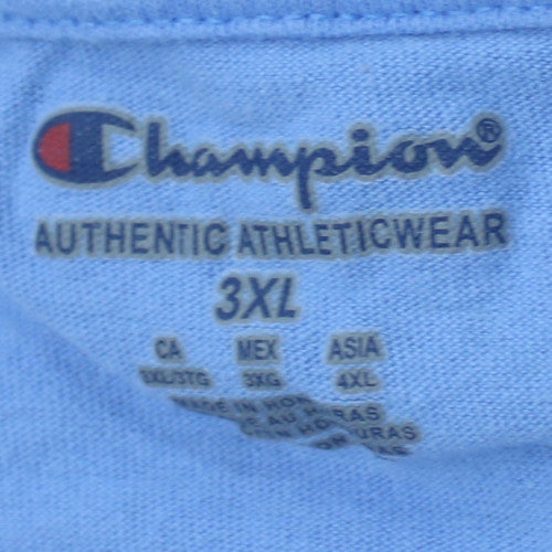 Champion Men's Blue Ole Miss Graphic T-Shirt 3XL Cotton Crew Neck