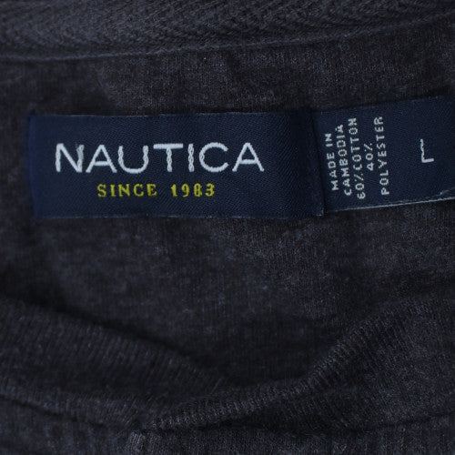 Nautica Men's Black Henley Short Sleeve T-Shirt Size L