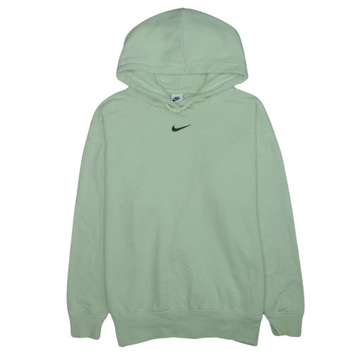 Nike Women's Green Pullover Hoodie Small Fleece Cotton Blend