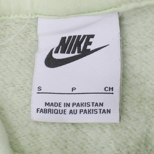 Nike Women's Green Pullover Hoodie Small Fleece Cotton Blend