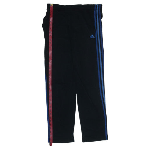 Adidas Men's Black XS Joggers Essentials Blue Stripe Trousers