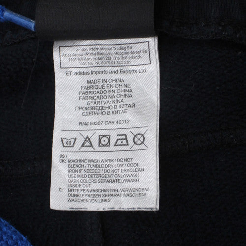 Adidas Men's Black XS Joggers Essentials Blue Stripe Trousers