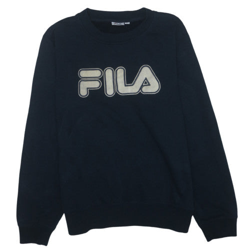FILA Men's Black Crew Neck Logo Sweatshirt Size L
