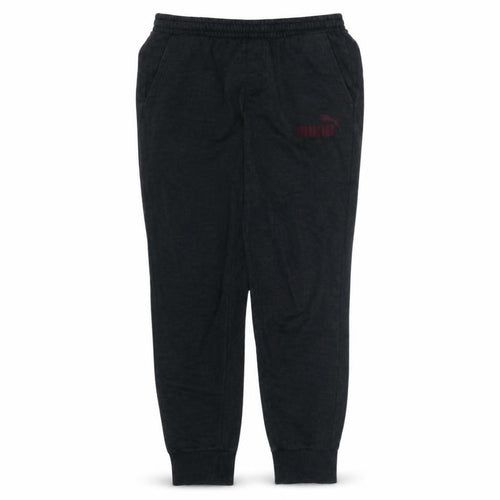 Puma Mens Black Fleece Sweatpants M Regular Fit Elastic Waist