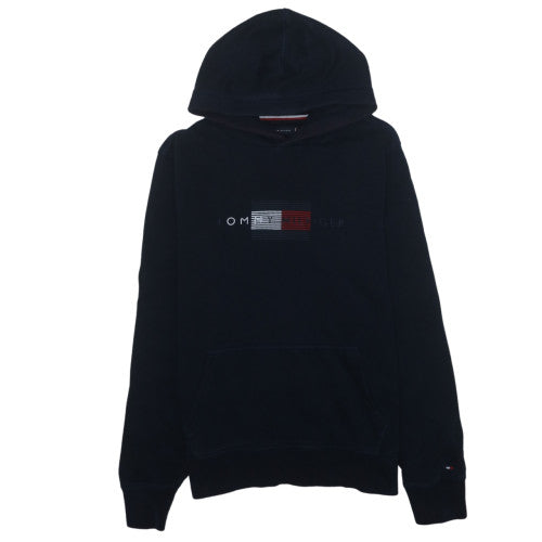 Tommy Hilfiger Men's Black Logo Pullover Hoodie Size M