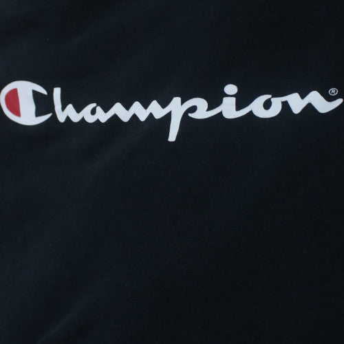 Champion Men's Black Pullover Sweatshirt M Crew Neck Logo Fleece