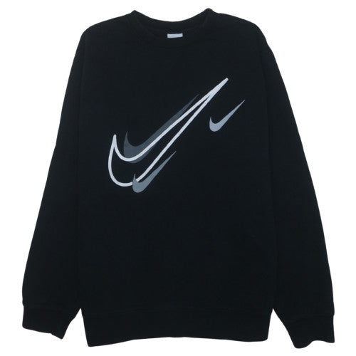 Nike Men's Black Large Pullover Sweatshirt Regular Fit Fleece
