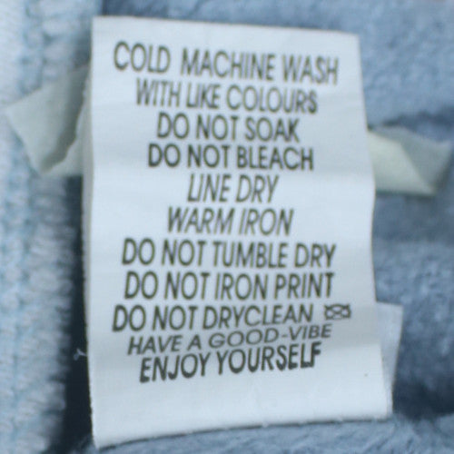Stussy Women Blue Crew Neck Pullover Sweatshirt Size 8