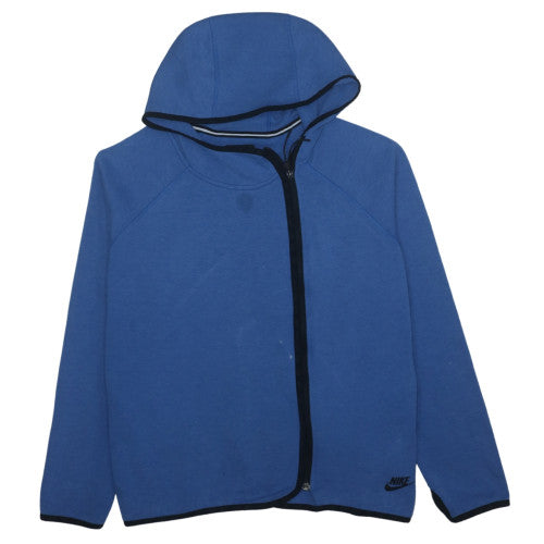 Nike Women Blue Full Zip Hoodie XL Cotton Blend Casual Sportswear