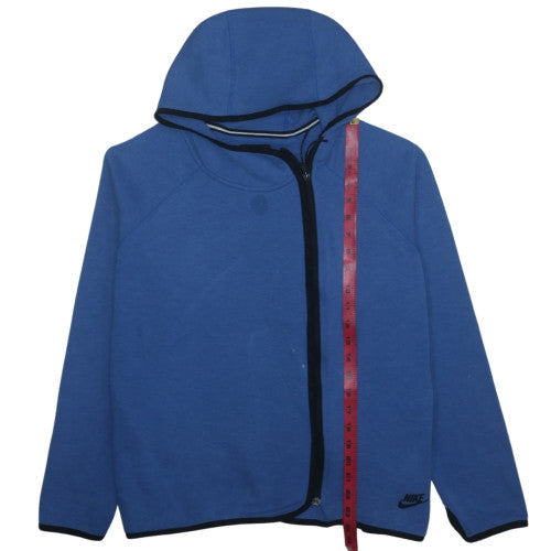 Nike Women Blue Full Zip Hoodie XL Cotton Blend Casual Sportswear