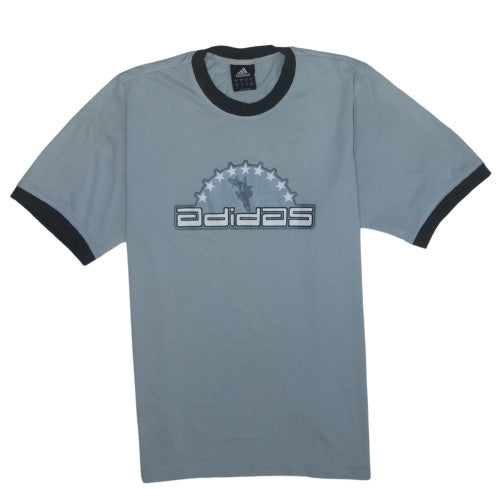 Adidas Men's Grey Vintage Graphic Logo T-Shirt Size M