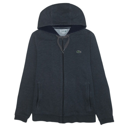 Lacoste Sport Men's Grey Full Zip Hoodie Size S Cotton Blend